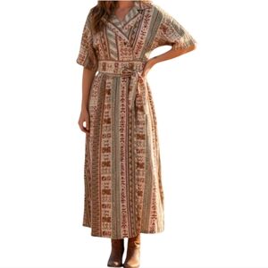 Rare Vintage Virgo II Southwestern Dress with ILGWU U.S.A. Union Label 70s 80s